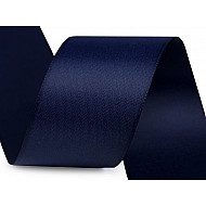 Double Face Satin Ribbon width 40 mm matt - blue dark, 20 ml.