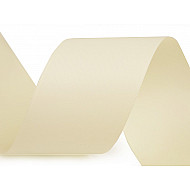 Double Face Satin Ribbon width 40 mm matt - creamy light, 20 ml.