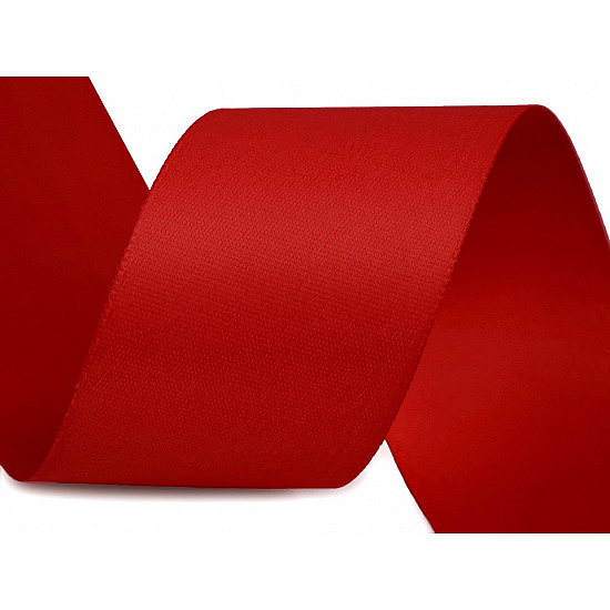 Double Face Satin Ribbon width 40 mm matt - red, 20 ml.