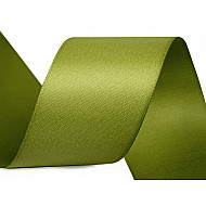 Double Face Satin Ribbon width 40 mm matt - green, 20 ml.