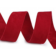 Velvet Ribbon width 25 mm, double-sided - red, 1 ml.