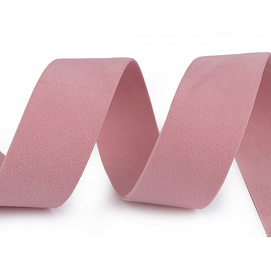 Velvet Ribbon width 25 mm, double-sided - powder, 1 ml.