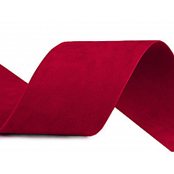 Velvet Ribbon width 40 mm, double-sided - red, 1 ml.