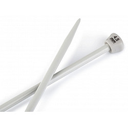 Straight Knitting Needles No. 4.5; silver