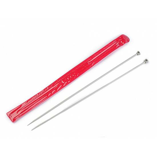 Straight Knitting Needles No. 4.5; silver