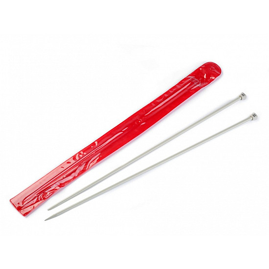 Straight Knitting Needles No. 5, silver