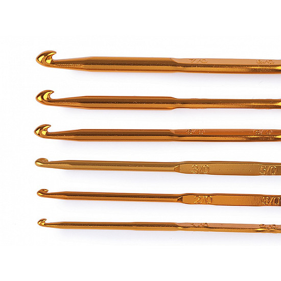 Set of Double Sided Crochet Hooks, copper