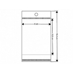 Clear Plastic Self-Adhesive Seal Bags 6x10.5 cm (package 100 pc.)