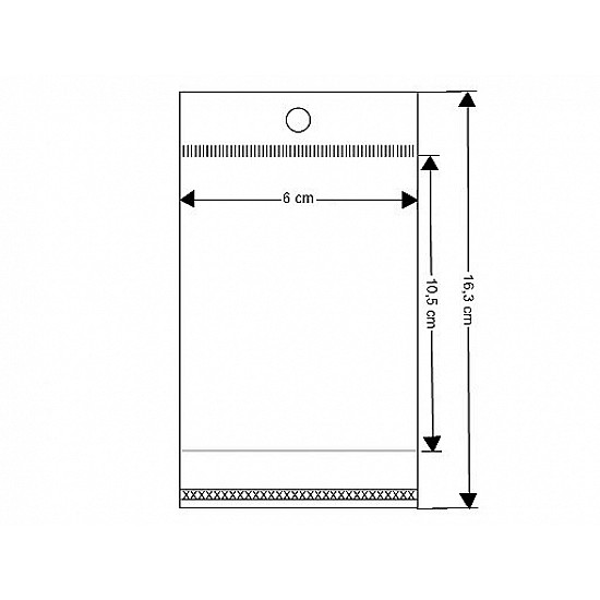 Clear Plastic Self-Adhesive Seal Bags 6x10.5 cm (package 100 pc.)