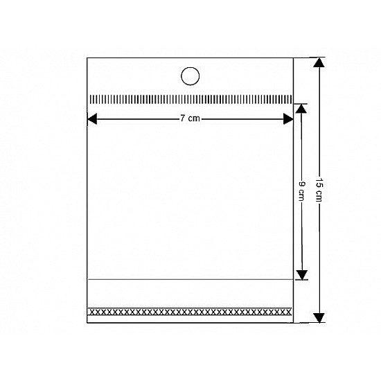 Clear Plastic Self-Adhesive Seal Bags 7x9 cm (package 100 pc.)