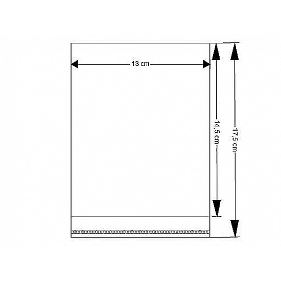 Self-adhesive Seal Plastic Bags 13x14.5cm (package 100 pc.)