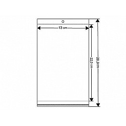 Self-adhesive Seal Plastic Bags 13x22 cm (package 100 pc.) - Transparent