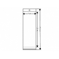 Clear Plastic Self-Adhesive Seal Bags 7x22 cm (package 100 pc.)