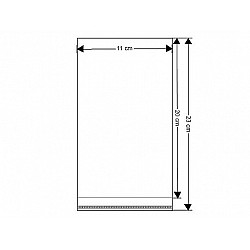 Clear Plastic Self-Adhesive Seal Bags 11x20 cm (package 100 pc.)