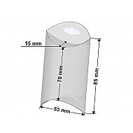 Clear Packaging Box with Hang Hole 5x8.5 cm (package 10 pc.)