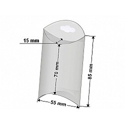 Clear Packaging Box with Hang Hole 5x8.5 cm (package 10 pc.)