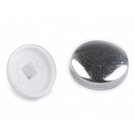 Self-Cover Buttons 24", white, 100 set