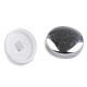 Self-Cover Buttons 24, white, 100 set