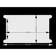 Paper Tag for winding ribbons 12.5x22.5 cm (package 50 pc.) - white