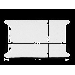 Paper Tag for winding ribbons 12.5x22.5 cm (package 50 pc.) - white