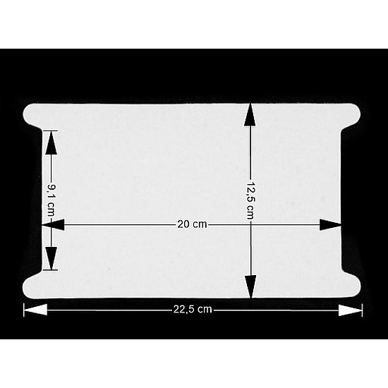 Paper Tag for winding ribbons 12.5x22.5 cm (package 50 pc.) - white