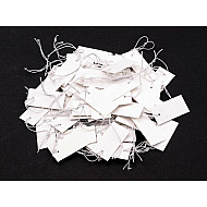 Paper Price Tags 18x36 mm with elastic string (package 200 pc.) - white