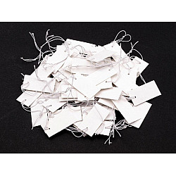 Paper Price Tags 18x36 mm with elastic string (package 200 pc.) - white