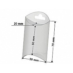 Clear Packaging Box with Hang Hole 5x7 cm (package 50 pc.)