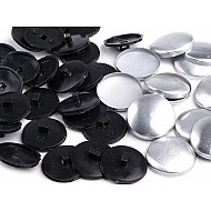 Self Cover Button size 44', black, 20 set