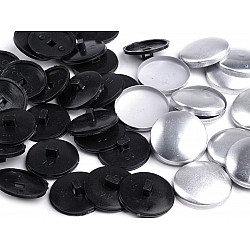 Self Cover Button size 44', black, 20 set