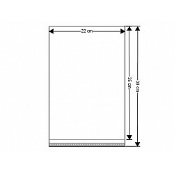 Clear Plastic Self-Adhesive Seal Bags 22x35 cm (package 100 pc.)