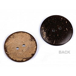 Coconut Buttons size 60" double-sided, natural medium, 5 pc.