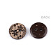 Coconut Button size 24 flower, natural medium, 10 pc.