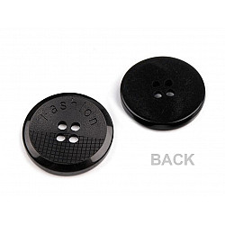 Button Fashion size 40', black, 50 pc.