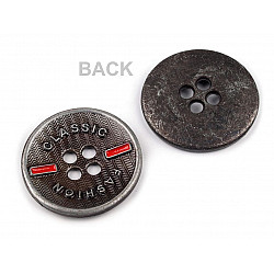 Metal Button Classic size 26', nickel antik, 50 pc.