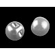 Sew-on Faux Pearl Bead / Button Ø10 mm, pearlwhite, 20 pc.