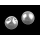 Sew-on Faux Pearl Bead / Button Ø9 mm, pearlwhite, 20 pc.