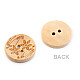 Wooden Button size 32 Flowers, ivory, 50 pc.