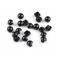 Black Dome Buttons Eyes 15', black, 20 pc.