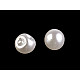 Sew-on Faux Pearl Bead / Button Ø6 mm, pearl, 20 pc.