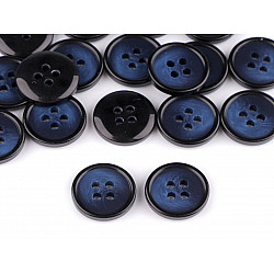 Button with fine Patina, size 24', blue dark, 20 pc.