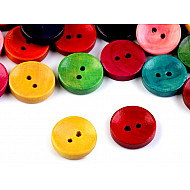 Wooden Decorative Button, mix of colours, 50 pc.