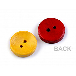 Wooden Decorative Button, mix of colours, 50 pc.