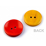 Wooden Decorative Button, mix of colours, 25 pc.