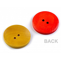 Wooden Decorative Button, mix of colours, 20 pc.