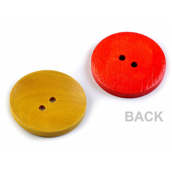 Wooden Decorative Button, mix of colours, 20 pc.