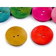 Wooden Decorative Button, mix of colours, 20 pc.