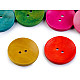 Wooden Decorative Button, mix of colours, 20 pc.