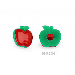 Children's Button size 28' Apple, red, 50 pc.