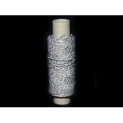 Reflective Knitting Thread Firm 50 m, grey-white, 10 pc.